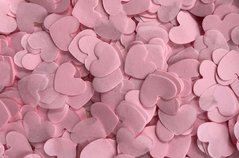 Конфеті тішью сердечки пастельно-рожеві 1,5 см (06) 20 г