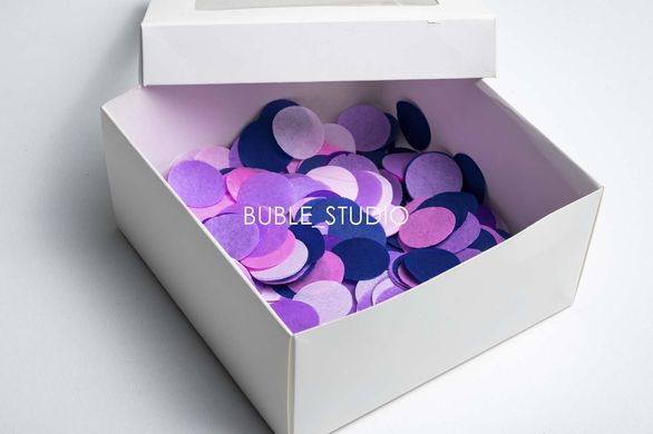 Конфетти тишью кружочки Фиолетовый Mix (040) 20 г