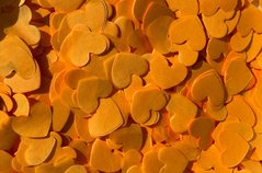 Конфеті тішью сердечки жовті насичені 1,5 см (15) 20 г