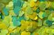 Конфеті тішью сердечки Mix зелені 1,5 см (716) 20 г