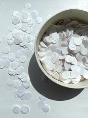 Конфеті тішью кружечки білі 1,5 см (59) 20 г