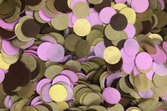 Конфеті тішью кружечки рожево-золотий Mix (525) 20 г