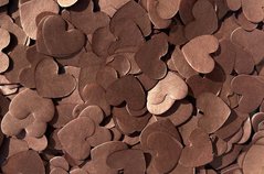 Конфетти тишью сердечки шоколадные 1,5 см (35) 20 г