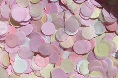 Конфетти тишью кружочки бледно-розовый Mix (543) 20 г
