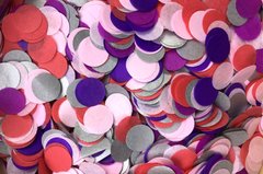 Конфеті тішью кружечки срібно-фіолетовий Mix (527) 20 г