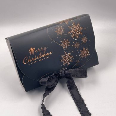 Новорічна коробка "Merry Christmas" 23*14,5*6см (без стрічки),чорна