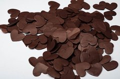 Конфетти тишью сердечки темно-коричневые (35) 20 г